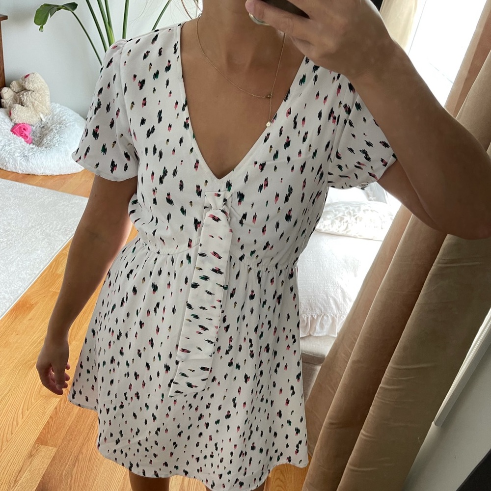 Adorable white patterned dress